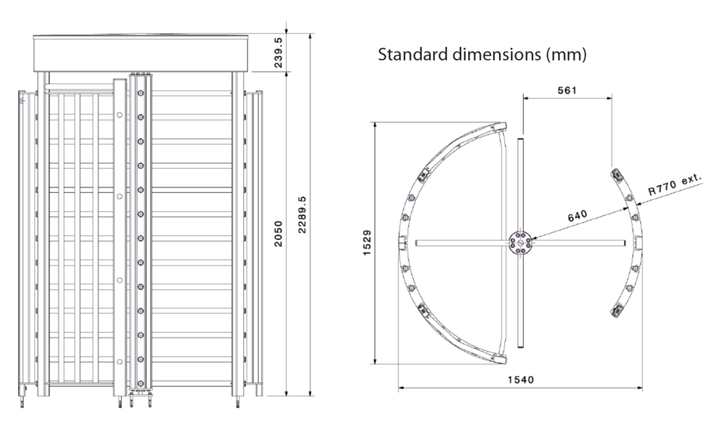 Full Height Security Turnstile | Turnstile | Full-Height Turnstiles