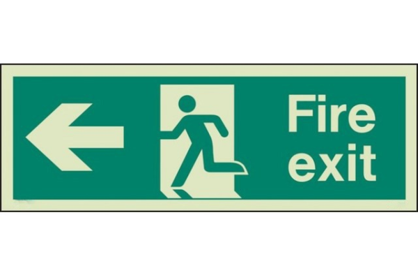 PVC plate 1.2mm PRII fire exit left LGE102.webp