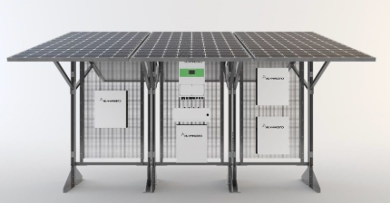 Integrated solar energy system with battery and inverter